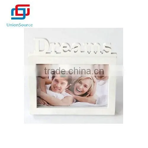 White Dreams Letter Plastic Rectangle Photo Frame