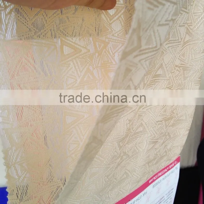 Factory new design 90/10 nylon spandex triangles patern jacquard fabric, female dress jacquard fabric