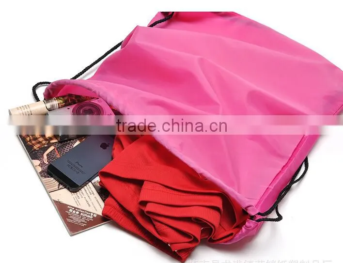 Manufactures 210D Drawstring Bag Drawstring Pouch Backpack Travel Bag
