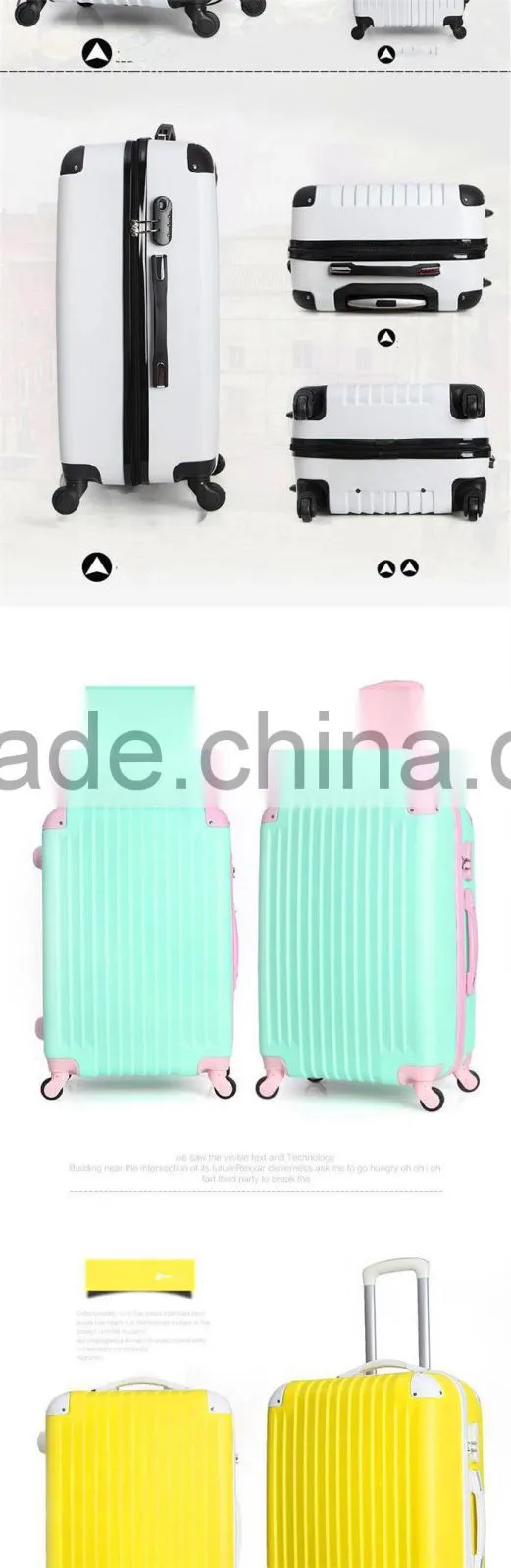 Baigou new ABS aluminum trolley suitcase fashion style suitcase top quality suitcase