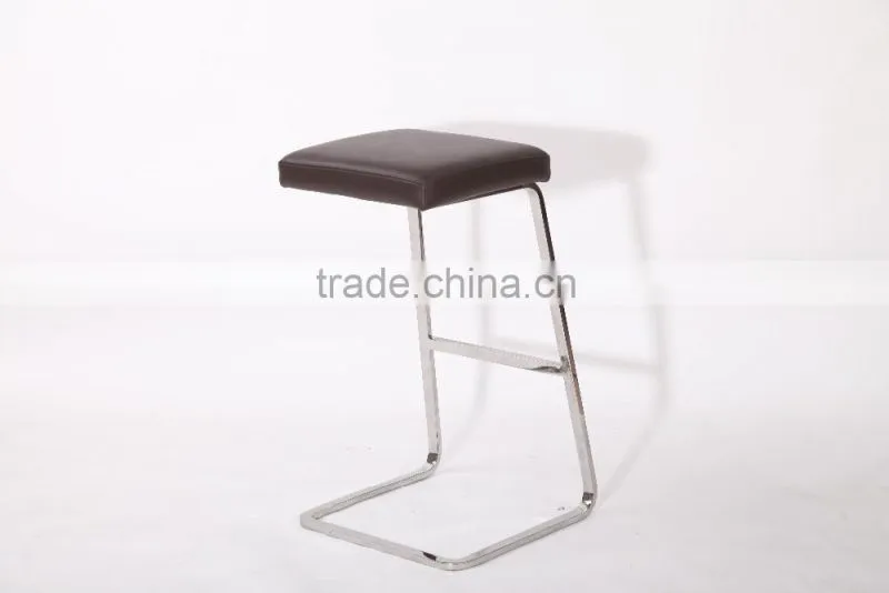 304 stainless steel full genuine leather Van der rohe chair bar stool footrest covers