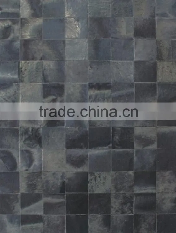 Black cowhide rug for decoraiton