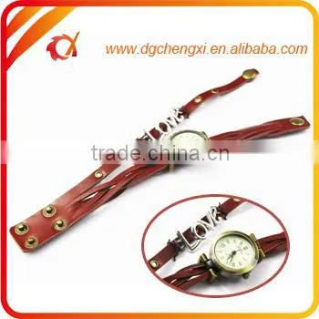 Bracelet wrist watch, Vintage love watches, Genuine leather watch