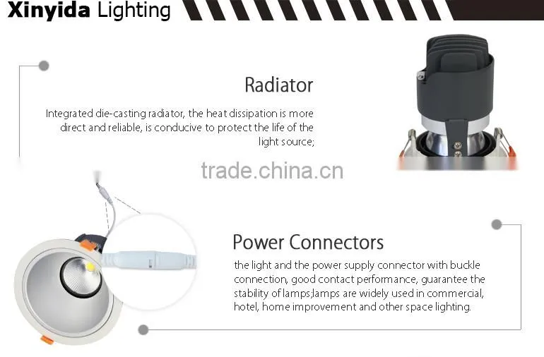high-efficiency cob light Circular led wall wash light