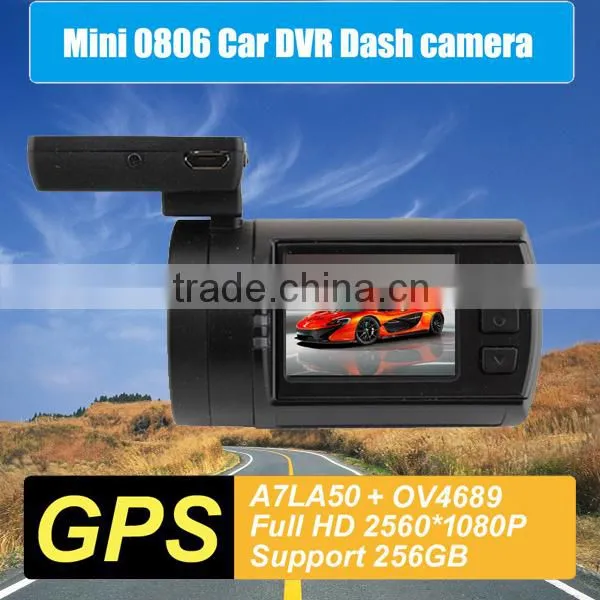 Newest 1.5 inch LCD display Ambarella A7LA50(1296P) chipset car dvr recorder with GPS tracker