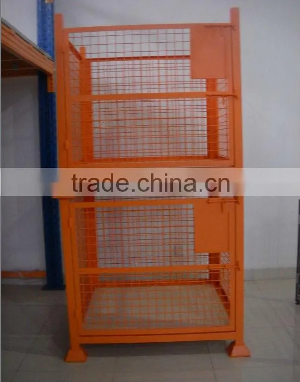 Steel Wire Folding Rolling Trolley Tool Cart for Warehouse Logistic Workshop