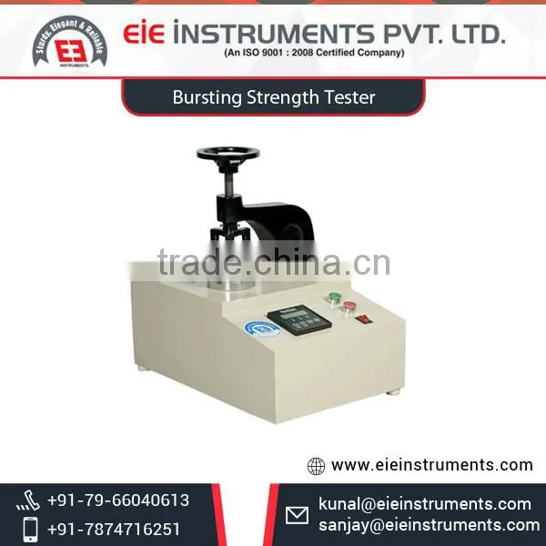 Easy to Control and Reliable Bursting Strength tester from Trustworthy Supplier