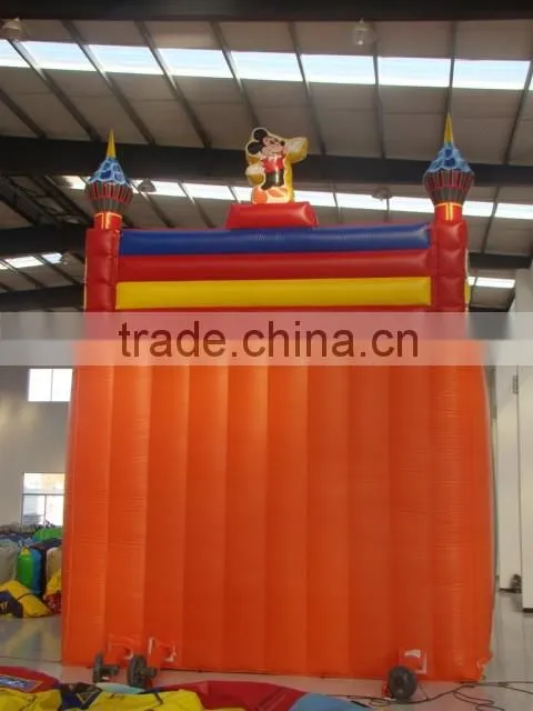 2016 popular outdoor inflatable slide bouncer small obstacle slide