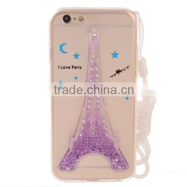 transparent glitter stars dynamic liquid 3D quicksand phone cover case