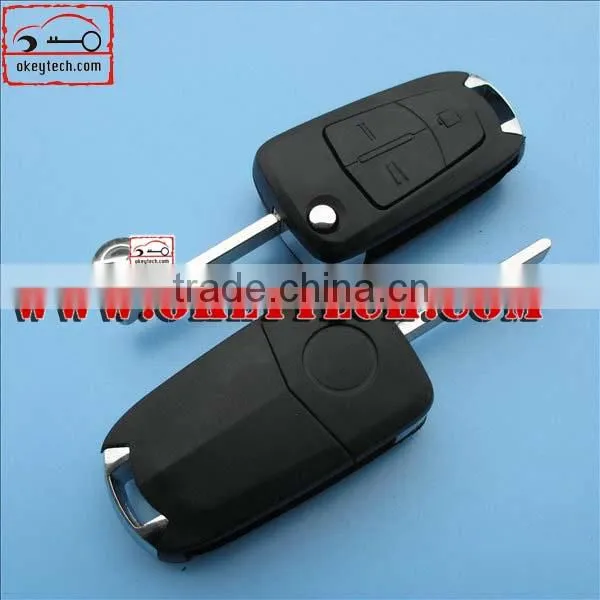OkeyTech Opel Vectra 3 buttons remote key shell HU100 blade for Opel vectra key Opel filp key shell for Opel