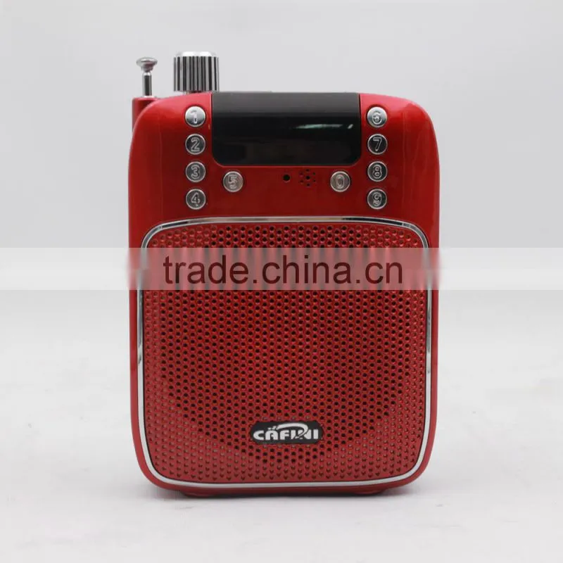 HOT 2015 portable loudspeaker amplifier for tour guide and Speaker with USB TF FM radio