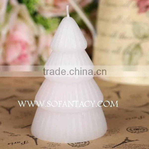 Christmas tree shape paraffin wax christmas shaped led candles,colour changing led wax candle wedding decoration