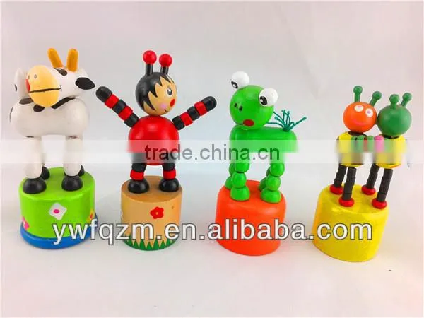 custom how selling wooden animal mini push toy