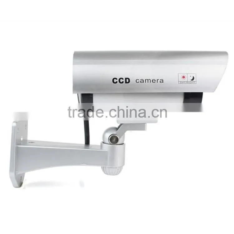 Security CCTV False Outdoor CCD Camera Red LED Light Bullet Dummy Camera