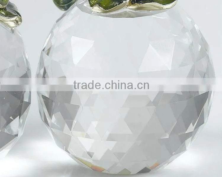 RORO Everything Satisfactory persimmon enamel crystal glass decorative article for home decoration/gift