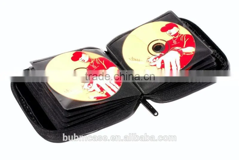 Green BUBM 32 Capacity PU Leather Cover CD Case CD Box DVD Case CD-ROM Holder Car Disc Case