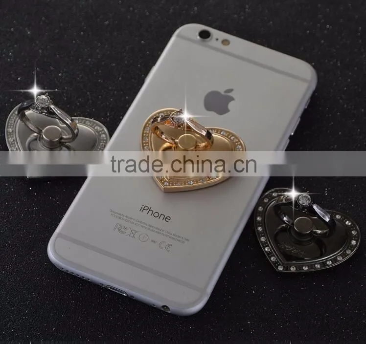 Metal ring holder for mobile phone, luxury bling diamonds metal ring holder phone holder for iPhone