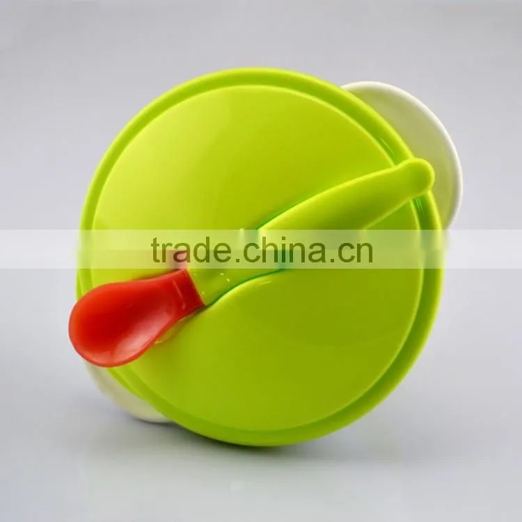 High Quality Food Grade Durable Silicone Baby Feeding Bowls With Spoon And Cover Factory Price Wholesale