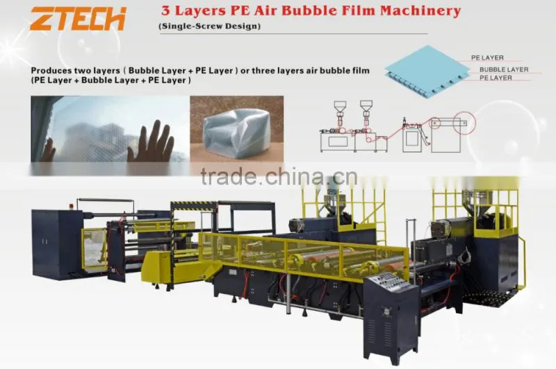 China famous new ztech design air bubble film making machine