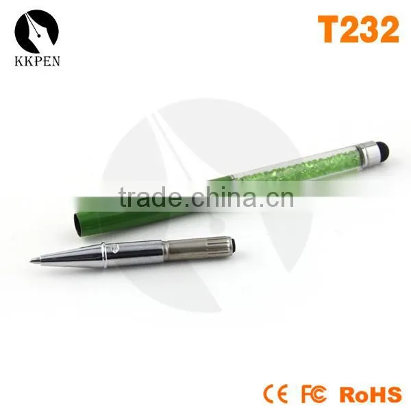 KKPEN Stationery ballpen 2 in 1 crystal stylus pen touch pen