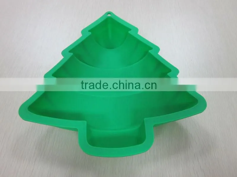 Wholesale Christmas gift - silicone christmas tree shaped cake mold
