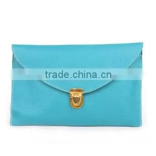 Womens Envelope Synthetic Leather lady clutch bag new fashion envelope clutch bag with chain shoulder