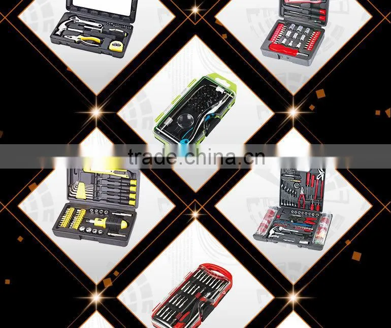 188pcs Trolley Aluminium Case Hand Tool Set, Metal Box Complete Hand Tool Kit Set
