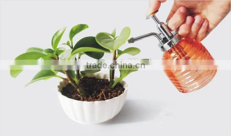 stripe hand pump glass sprayers with golden lid