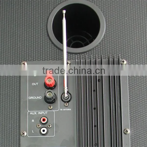 Double portable powered bluetooth speaker with wireless mic