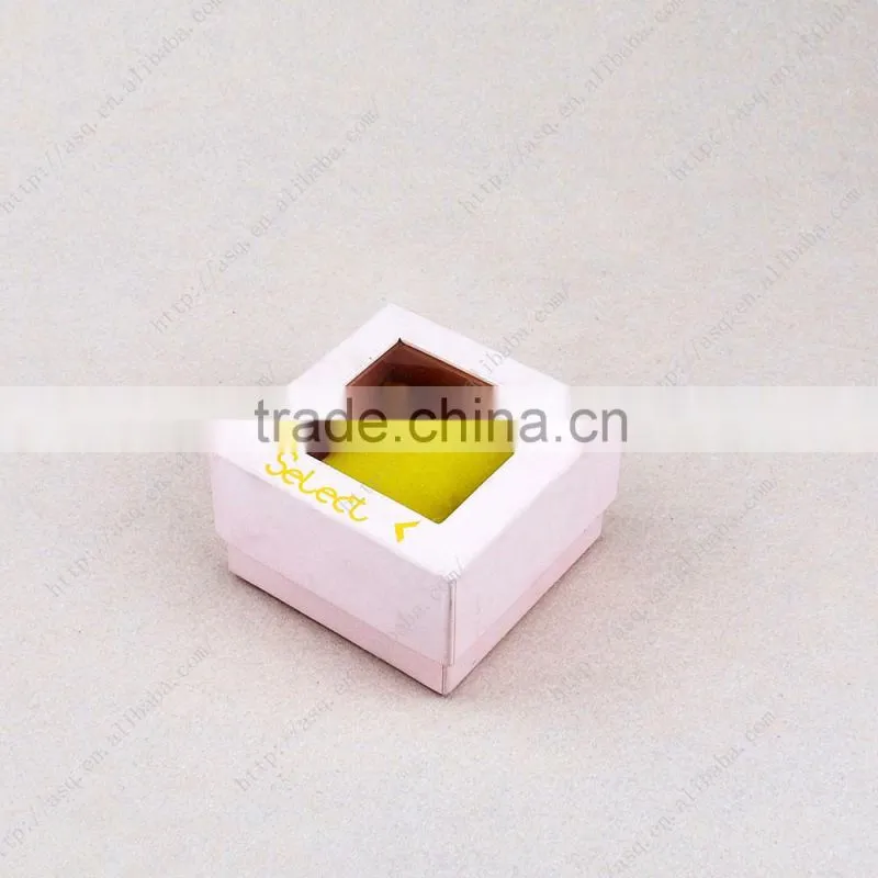 Custom cheap paper watch gift box with PVC window