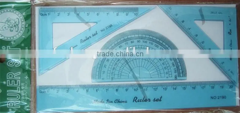 blue color 4 in 1 ruler set