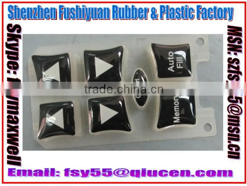 Soft Conductive Silicone Buttons / Silicone TV Buttons / Conductive Electronic Silicone Switch Button