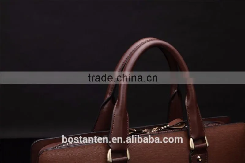business brown leather men briefcase messenger hand bags fashion