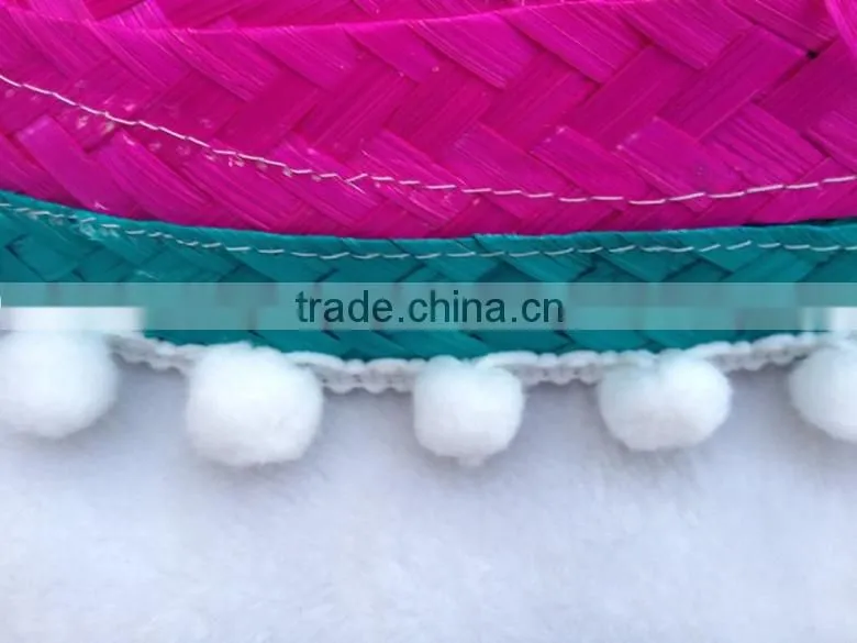 wide brim sombrero straw hat