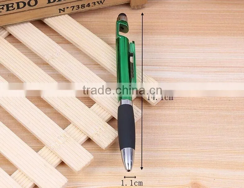 3 in 1 phone holder stylus ball pen multi-function touch ballpoint pen