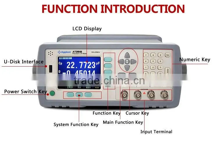 Applent High Precision AT2818 LCR Meter 300kHz LCR Meter