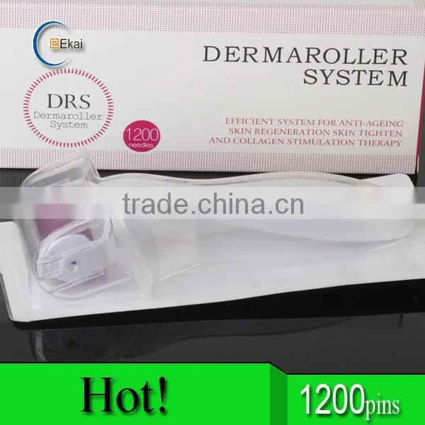 2014 low price 1200 needles titanium derma roller with replacable tips