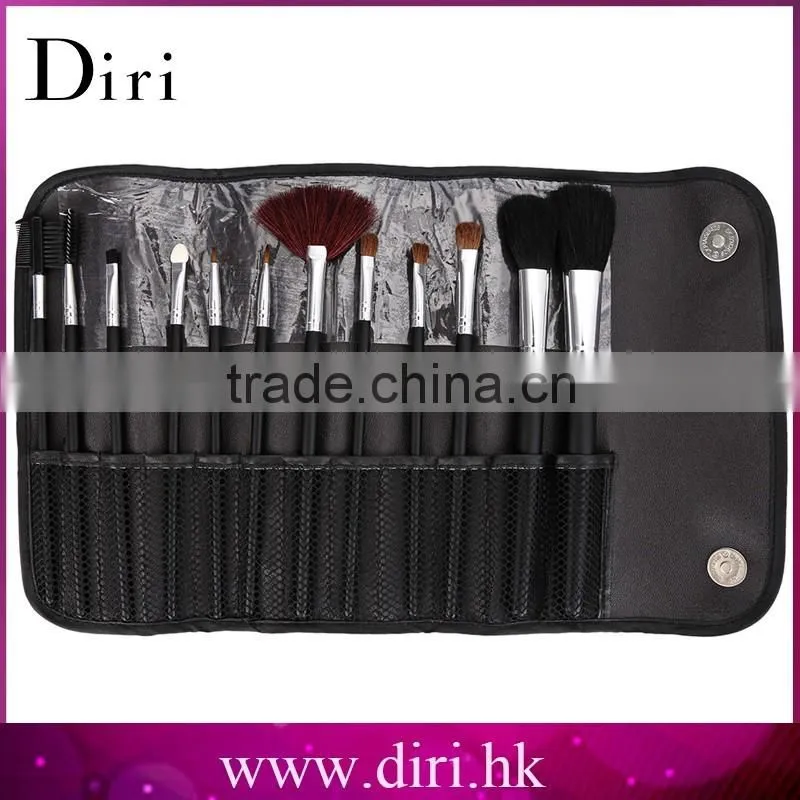 12pcs Make Up Brushes With Steel Handle Professional Makeup Powder Foundation Brushes with Black Storage Bag