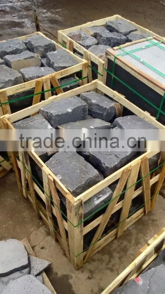 Basalt stone cube hand made