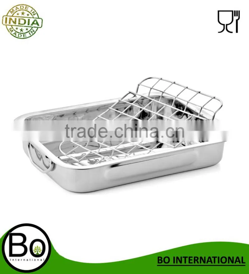 Stainless Steel Baking Pan with Removable Rack