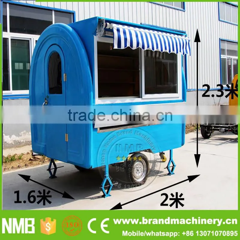 cheap China towing cart, mobile crepe carts, curtain side trailer