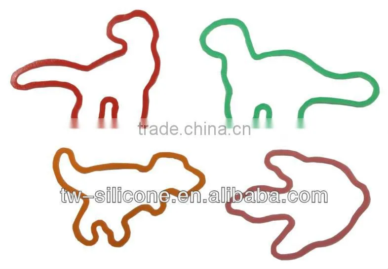 super elastic silicone rubber bands with animal design