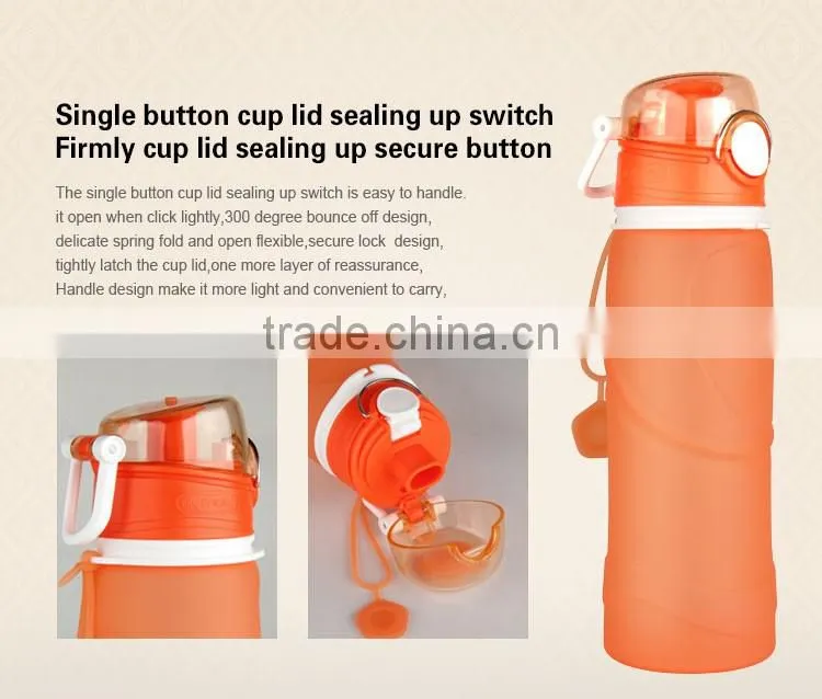 Kean new product S5 silicone sport water bottle for mountaineering
