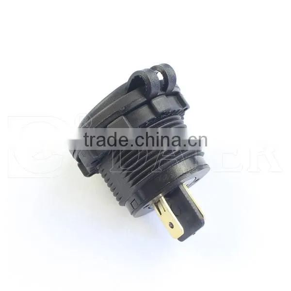 12V Car USB Flush Mount Lighter Socket With Bracket 1 Hole,Nut And USB Cover