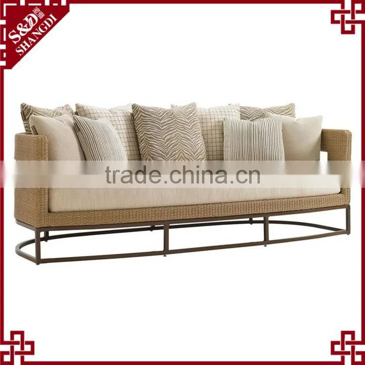China furniture sofa prices living room rattan weave luxury new model sofa