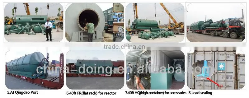 Gas and oil burning system: New design waste tyre recycling to oil plant