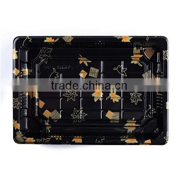 Blister Food Safety Rectangle Square Large Plastic Sushi Food Serving Tray
