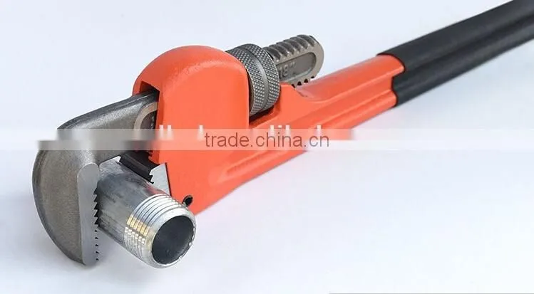 Manufacturer supply 14" PVC dipped handle Amerian style pipe wrench