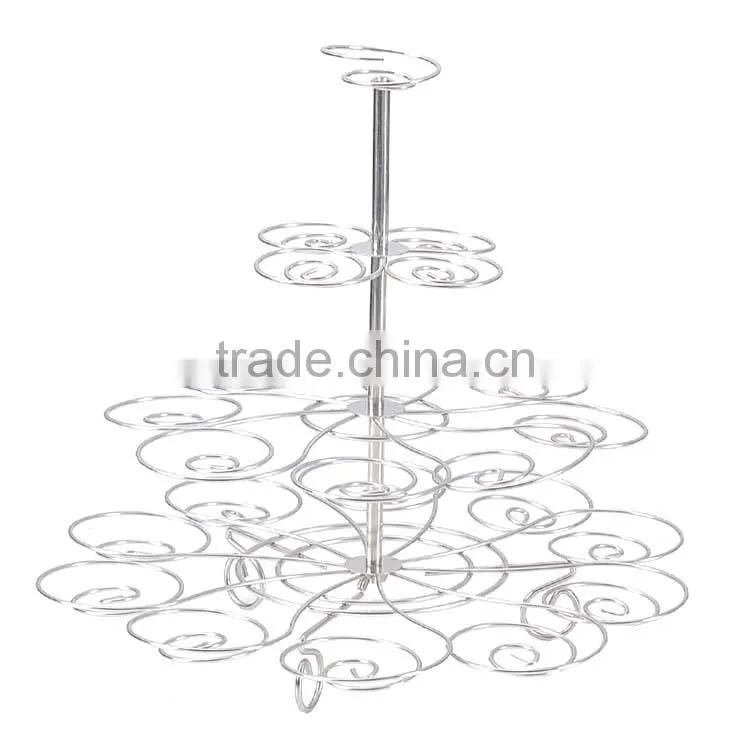 4-tire solid metal display stand for wedding cake