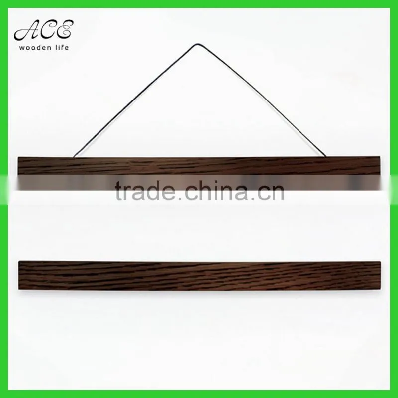 Wooden poster hanger